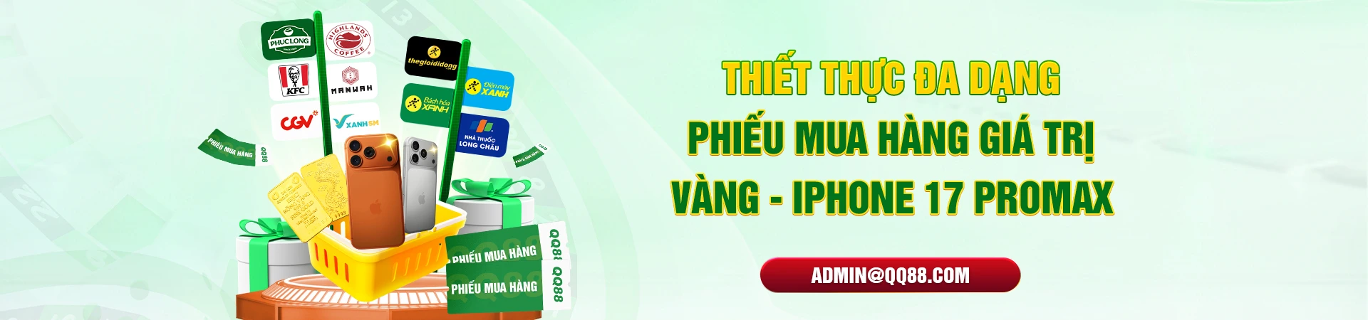 QQ88 tặng phiếu iphone 17